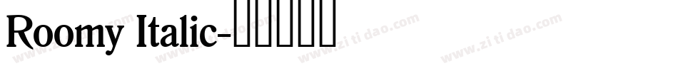Roomy Italic字体转换